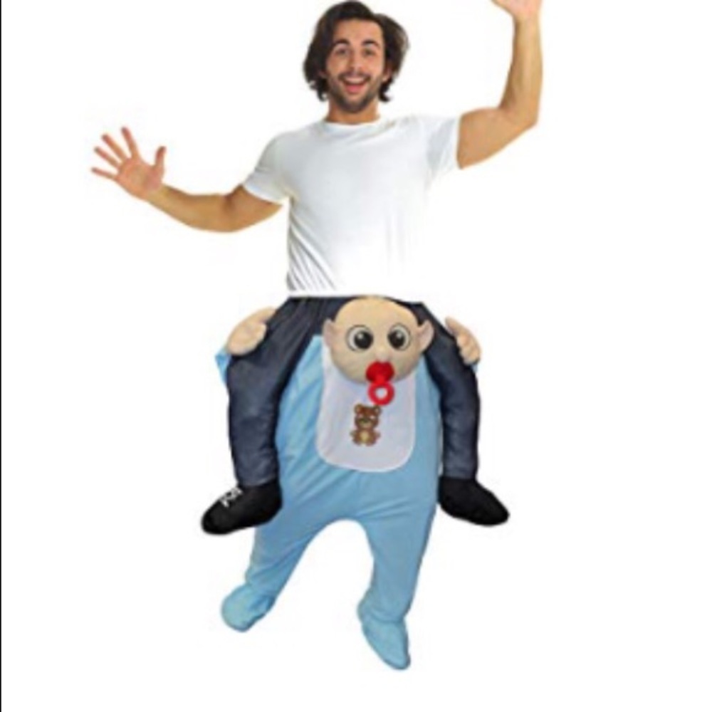 New adult baby piggyback costume one size
